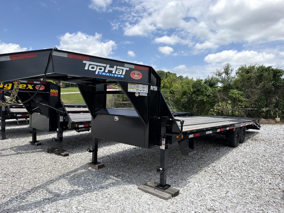 New 2026 Top Hat GN159-25X102 w/ Jumbo Ramps Flatbed Trailer