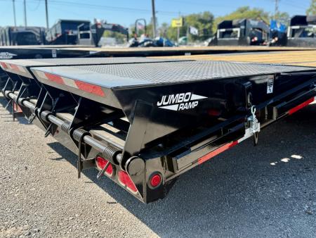 New 2026 Top Hat GN159-25X102 w/ Jumbo Ramps Flatbed Trailer