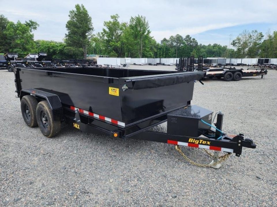 New 2027 Big Tex Trailers 7x14 14LX 14K w/ Slide-In Ramps Dump Trailer