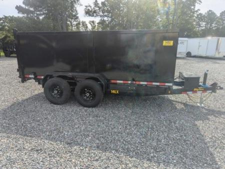 New 2027 Big Tex Trailers 7x14 14LX 14K DumpTrailer w/ Slide-In Ramps and 4FT sides