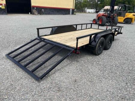 New 2027 Big Tex Trailers 16' 60PI w/ 4' Spring Assist Tailgate Utility Trailer