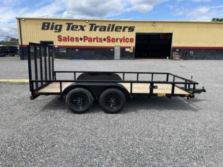 New 2027 Big Tex Trailers 16' 60PI w/ 4' Spring Assist Tailgate Utility Trailer