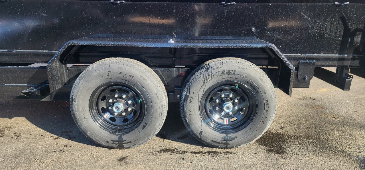 New 7 x 14 Sure-Trac HD Telescopic 4ft High Sides Dump Trailer 14k