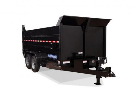 New 7 x 14 Sure-Trac HD Telescopic 4ft High Sides Dump Trailer 14k