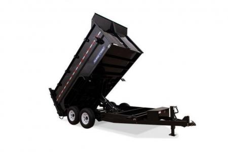 New 7 x 14 Sure-Trac HD Telescopic 4ft High Sides Dump Trailer 14k