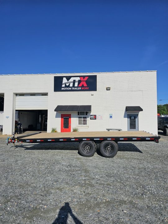 New 2027 Big Tex Trailers 20' 14OE 14K Flat Bed Trailer w/ Slide In Ramps Deckover Trailer