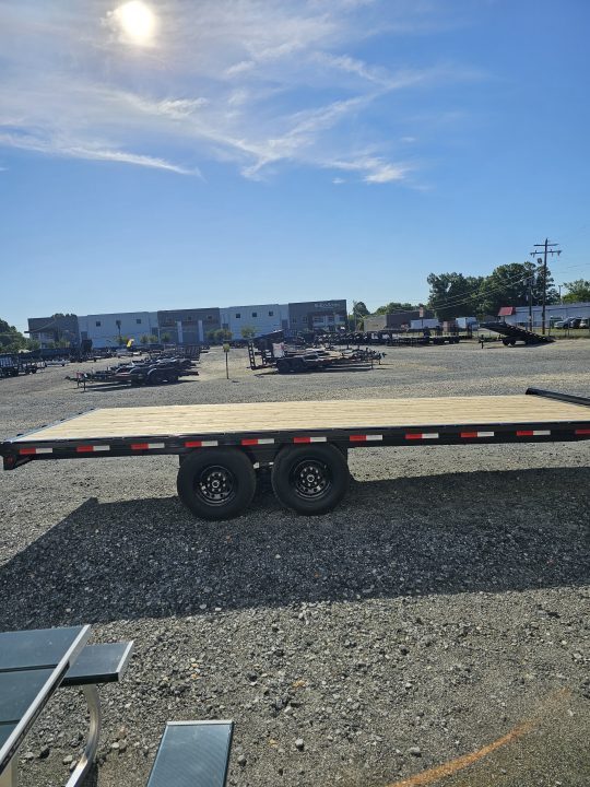 New 2027 Big Tex Trailers 20' 14OE 14K Flat Bed Trailer w/ Slide In Ramps Deckover Trailer