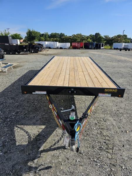 New 2027 Big Tex Trailers 20' 14OE 14K Flat Bed Trailer w/ Slide In Ramps Deckover Trailer