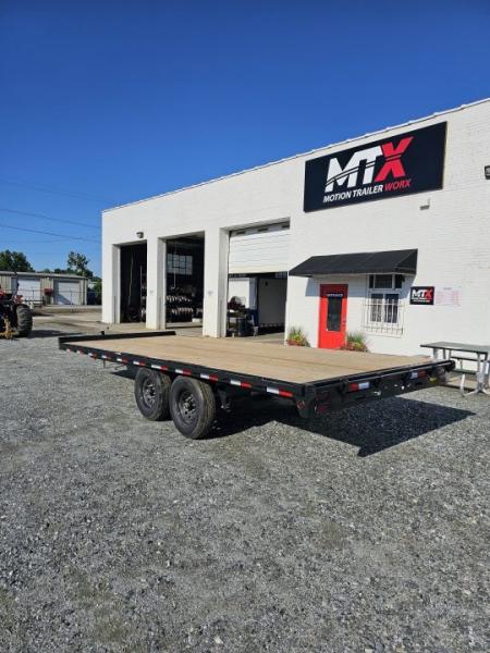 New 2027 Big Tex Trailers 20' 14OE 14K Flat Bed Trailer w/ Slide In Ramps Deckover Trailer