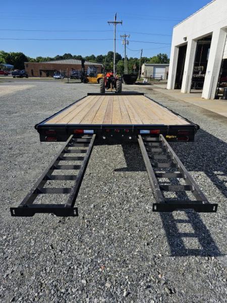 New 2027 Big Tex Trailers 20' 14OE 14K Flat Bed Trailer w/ Slide In Ramps Deckover Trailer