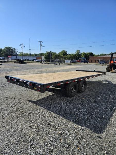 New 2027 Big Tex Trailers 20' 14OE 14K Flat Bed Trailer w/ Slide In Ramps Deckover Trailer