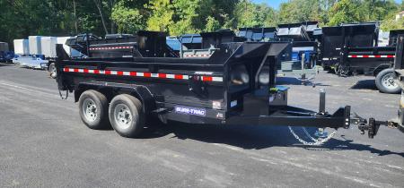 New 6 x 12 Sure-Trac Low-Pro Single Ram Dump Trailer 10k**Stabilizer Jacks & Adjustable Pintle