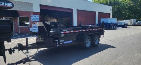 New 6 x 12 Sure-Trac Low-Pro Single Ram Dump Trailer 10k**Stabilizer Jacks & Adjustable Pintle