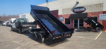 New 6 x 12 Sure-Trac Low-Pro Single Ram Dump Trailer 10k**Stabilizer Jacks & Adjustable Pintle