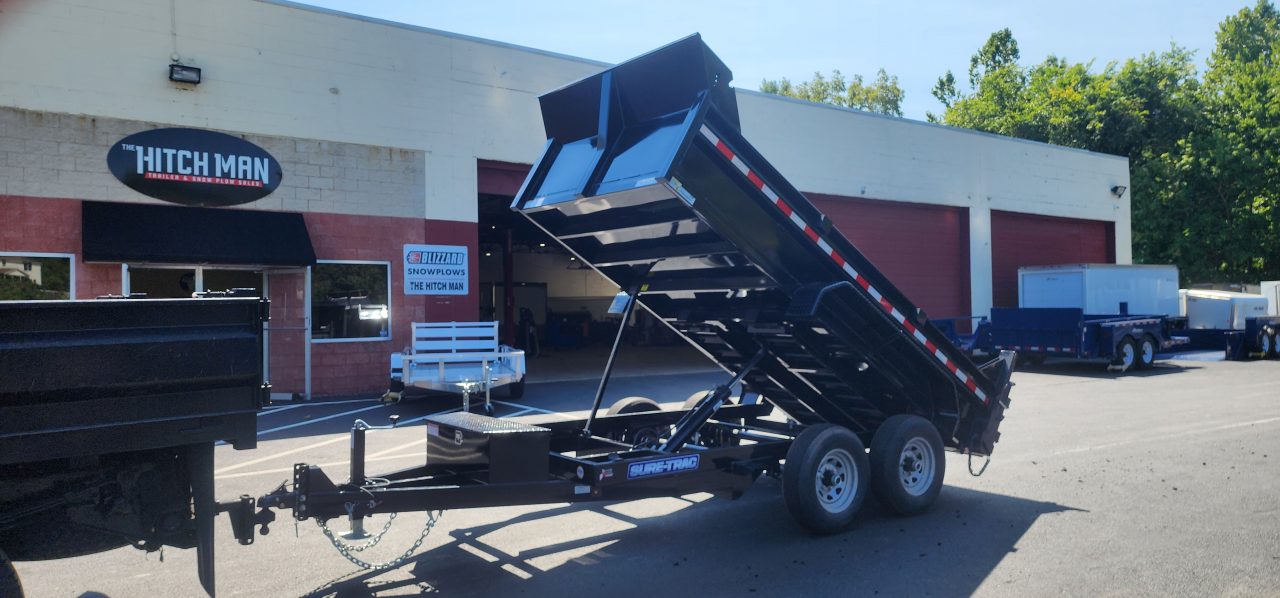 New 6 x 12 Sure-Trac Low-Pro Single Ram Dump Trailer 10k**Stabilizer Jacks & Adjustable Pintle