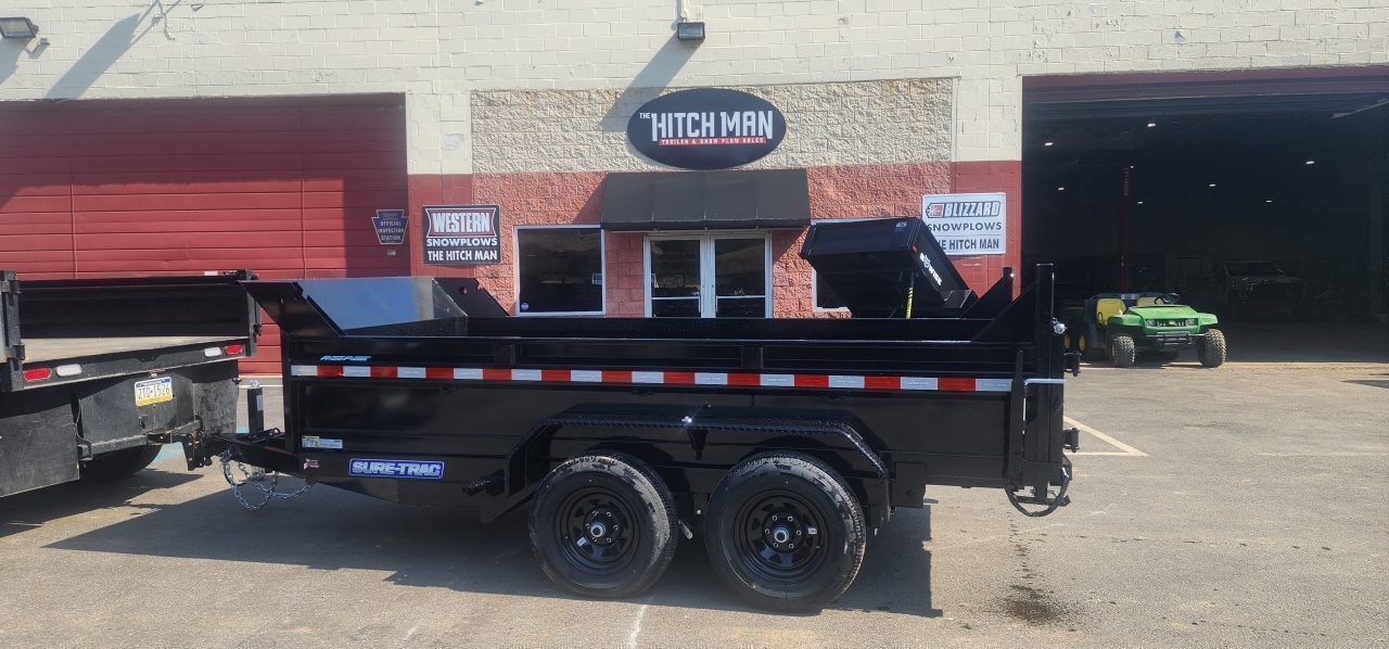 New 6 x 12 Sure-Trac Low-Pro Single Ram Dump Trailer 10k**Stabilizer Jacks & Adjustable Pintle