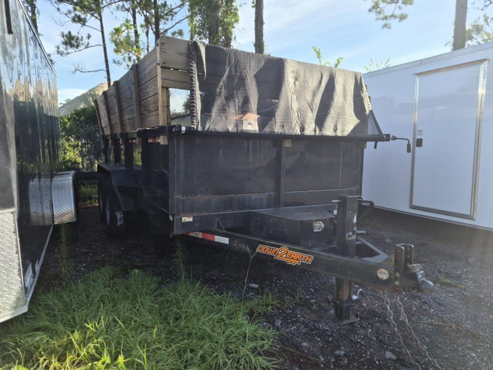 Used 2023 7X14 Tandem Axel Dump Trailer with 2' Sides + Wood