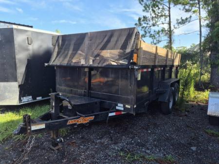 Used 2023 7X14 Tandem Axel Dump Trailer with 2' Sides + Wood