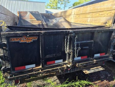Used 2023 7X14 Tandem Axel Dump Trailer with 2' Sides + Wood