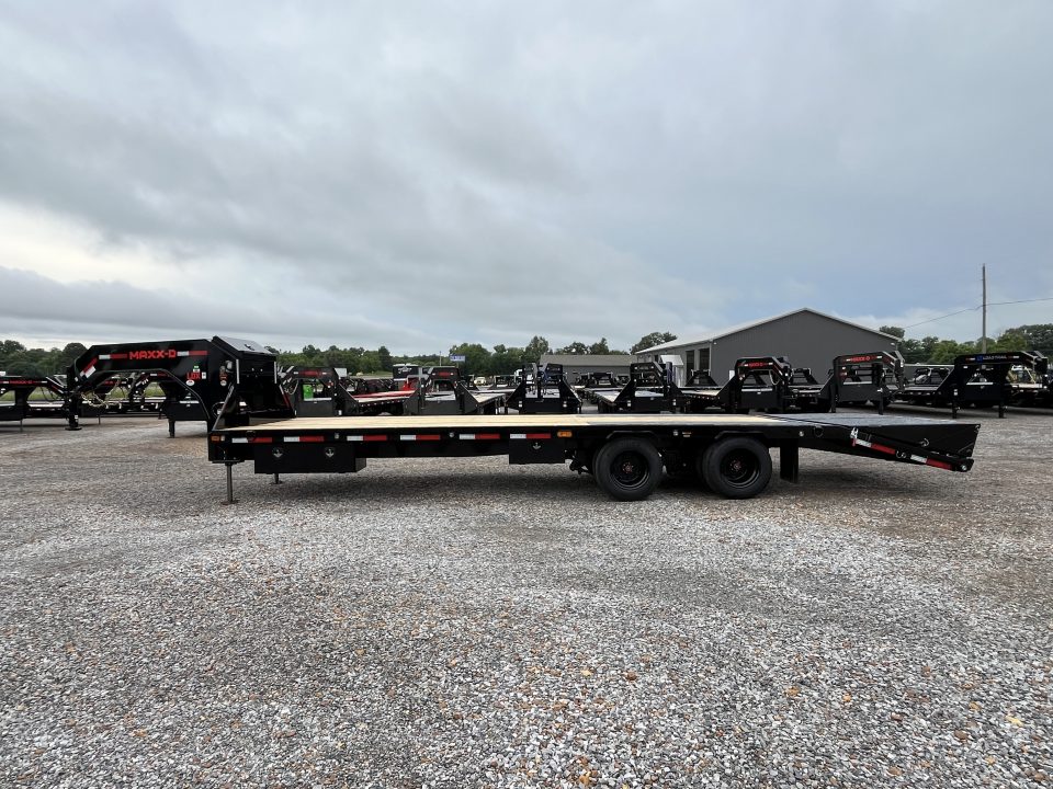 New 2026 MAXXD Gooseneck Flatbed Trailer | 102" x 28' 30K GVWR HYD JACKS