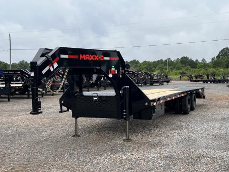 New 2026 MAXXD Gooseneck Flatbed Trailer | 102" x 28' 30K GVWR HYD JACKS