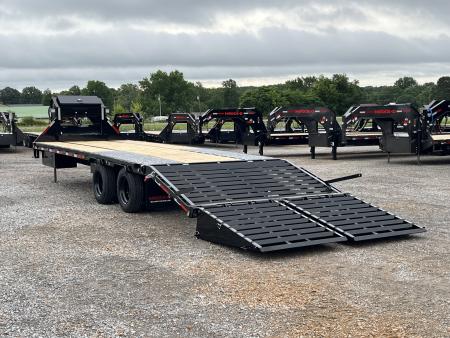 New 2026 MAXXD Gooseneck Flatbed Trailer | 102" x 28' 30K GVWR HYD JACKS