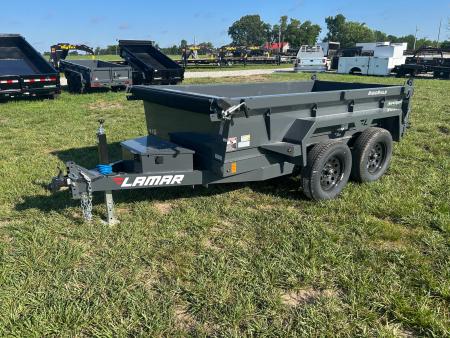 New 2026 Lamar 5x10 Tandem 7K Dump w/ Slide In Ramps & Spreader Gate