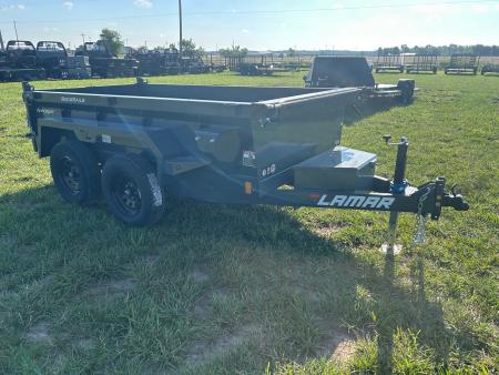 New 2026 Lamar 5x10 Tandem 7K Dump w/ Slide In Ramps & Spreader Gate