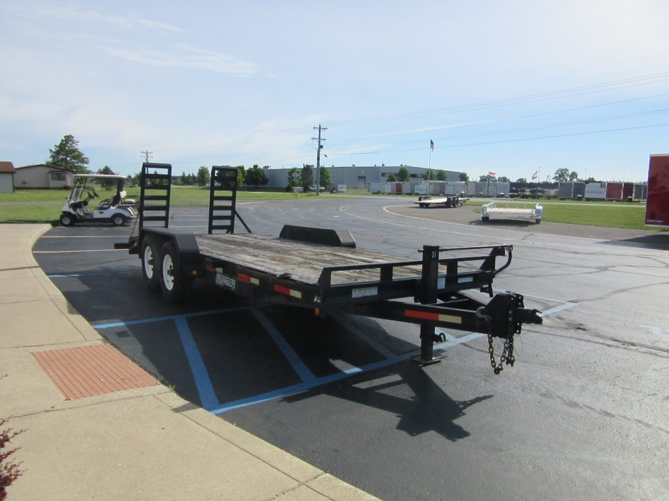 Used 2009 Sure-Trac 7 x 20 (18+2) ST8120IT-B-140 Equipment Trailer 14K