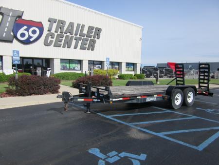 Used 2009 Sure-Trac 7 x 20 (18+2) ST8120IT-B-140 Equipment Trailer 14K