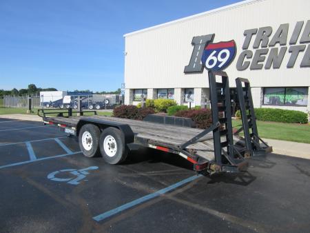 Used 2009 Sure-Trac 7 x 20 (18+2) ST8120IT-B-140 Equipment Trailer 14K