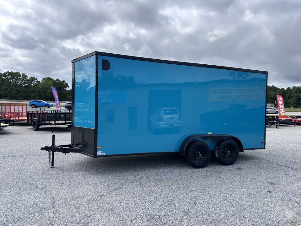 New 2026 7X16 TANDEM AXLE ENCLOSED TRAILER WITH BLACKOUT PACKAGE