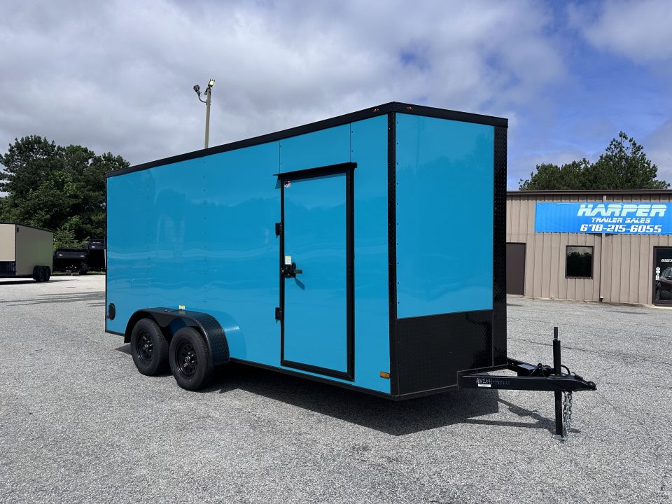 New 2026 7X16 TANDEM AXLE ENCLOSED TRAILER WITH BLACKOUT PACKAGE