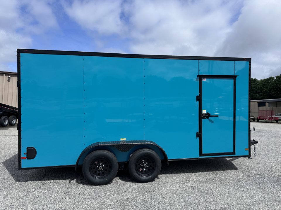 New 2026 7X16 TANDEM AXLE ENCLOSED TRAILER WITH BLACKOUT PACKAGE