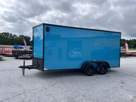 New 2026 7X16 TANDEM AXLE ENCLOSED TRAILER WITH BLACKOUT PACKAGE