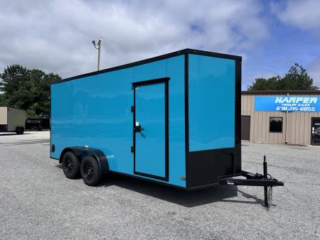 New 2026 7X16 TANDEM AXLE ENCLOSED TRAILER WITH BLACKOUT PACKAGE