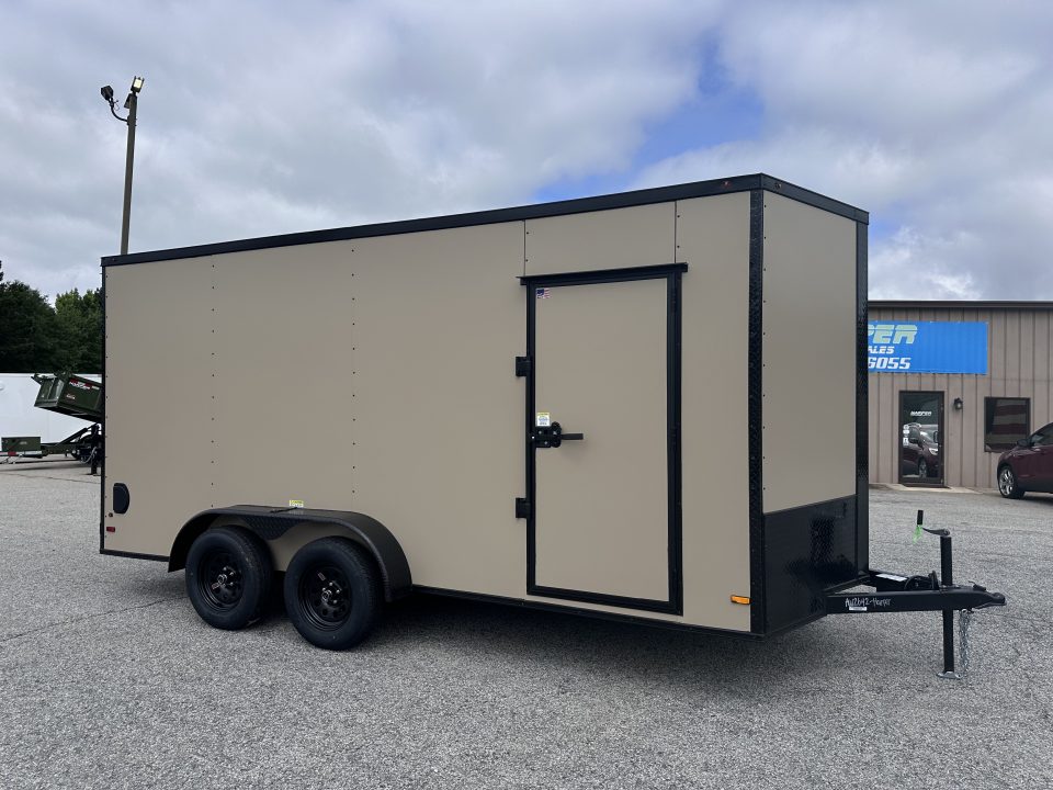 New 2026 7X16 TANDEM AXLE ENCLOSED TRAILER WITH BLACKOUT PACKAGE