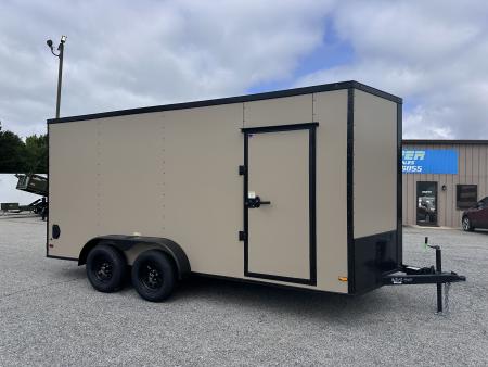 New 2026 7X16 TANDEM AXLE ENCLOSED TRAILER WITH BLACKOUT PACKAGE
