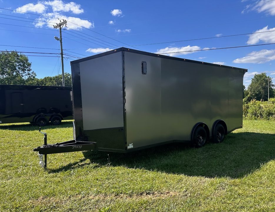 New 2026 Luxe 8.5x20 Car Hauler 5200 lb torsions Charcoal poly-Blackout- Enclosed Car Hauler