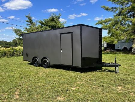 New 2026 Luxe 8.5x20 Car Hauler 5200 lb torsions Charcoal poly-Blackout- Enclosed Car Hauler