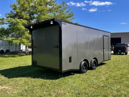 New 2026 Luxe 8.5x20 Car Hauler 5200 lb torsions Charcoal poly-Blackout- Enclosed Car Hauler
