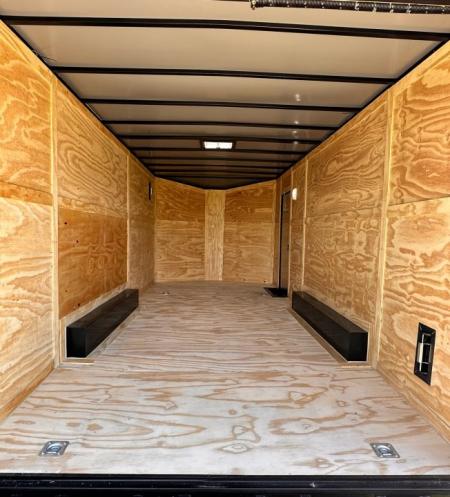New 2026 Luxe 8.5x20 Car Hauler 5200 lb torsions Charcoal poly-Blackout- Enclosed Car Hauler