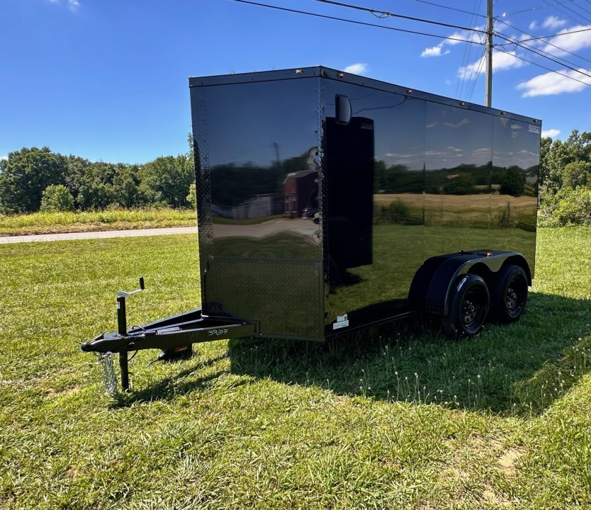 New 2026 Luxe 6X12 - Enclosed Trailer- 3500LB Tandem Axle - Black Poly - Blackout