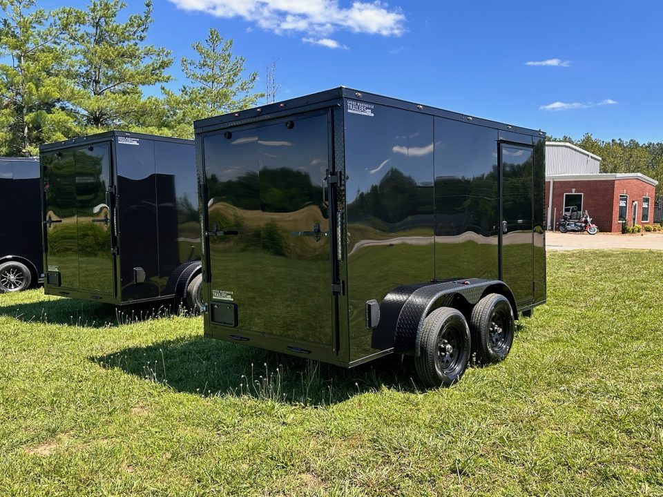 New 2026 Luxe 6X12 - Enclosed Trailer- 3500LB Tandem Axle - Black Poly - Blackout