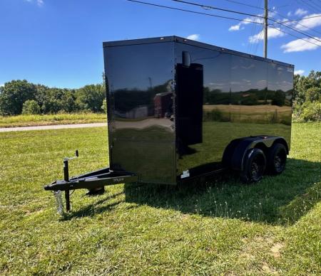 New 2026 Luxe 6X12 - Enclosed Trailer- 3500LB Tandem Axle - Black Poly - Blackout