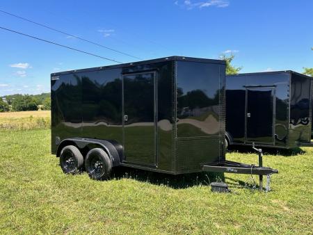 New 2026 Luxe 6X12 - Enclosed Trailer- 3500LB Tandem Axle - Black Poly - Blackout