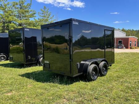 New 2026 Luxe 6X12 - Enclosed Trailer- 3500LB Tandem Axle - Black Poly - Blackout
