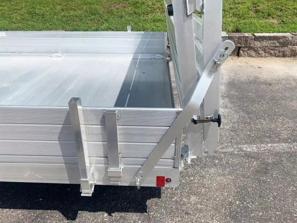 New Aluma 8118SR TA (81x18) ATV/UTV Trailer - Bi-Fold Tailgate - Side Ramps!