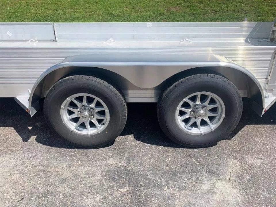 New Aluma 8118SR TA (81x18) ATV/UTV Trailer - Bi-Fold Tailgate - Side Ramps!