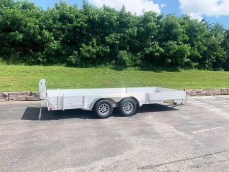 New Aluma 8118SR TA (81x18) ATV/UTV Trailer - Bi-Fold Tailgate - Side Ramps!